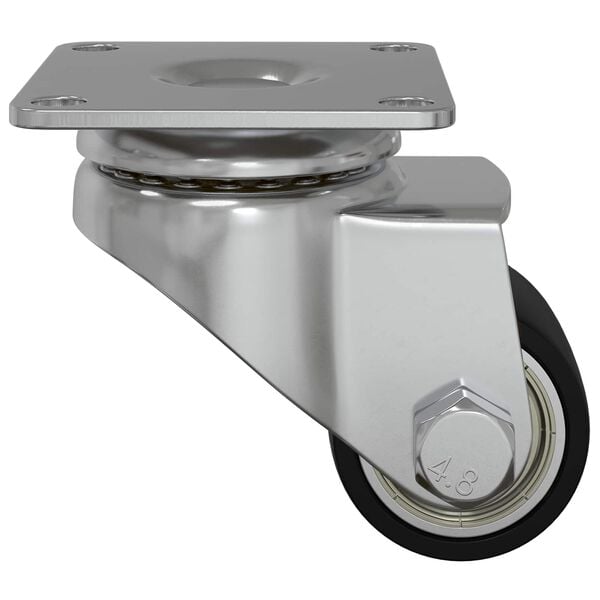 vidaXL Hjul 12 pcs s&oslash;lv 50 mm Nylon