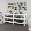 vidaXL Arbeidsbenk hvit 181x50x80 cm heltre furu