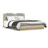 vidaXL Sengeramme med hodegavl sonoma eik 120x200 cm konstruert tre