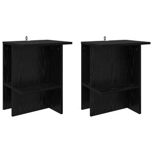 vidaXL Kaffebord 2 pcs Svart eik 40 x 30 x 49 cm Konstruert tre