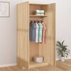 vidaXL Garderobe sonoma eik 90x52x200 cm konstruert tre
