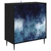 vidaXL Serviesskap RAALTE Svart eik 69 x 33 x 76 cm Konstruert tre