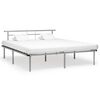 vidaXL Sengeramme gr&aring; metall 200x200 cm