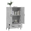 vidaXL Highboard betonggr&aring; 69,5x31x115 cm konstruert tre