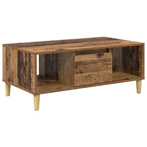 vidaXL Kaffebord med skuff Gamle tre 90 x 50 x 26.5 cm Konstruert tre