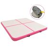 vidaXL Oppbl&aring;sbar gymnastikkmatte med pumpe 200x200x20 cm PVC rosa