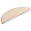 vidaXL Trappematter 15 stk 56x17x3 cm kremfargede halvrund
