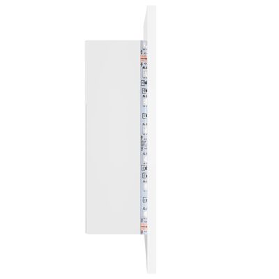 vidaXL LED-speilskap til baderom hvit 40x12x45 cm akryl