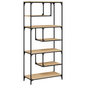 vidaXL Bokhylle sonoma eik 81x36x176 cm konstruert tre
