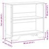 vidaXL Bokhylle brun eik 80x31x74,5 cm konstruert tre