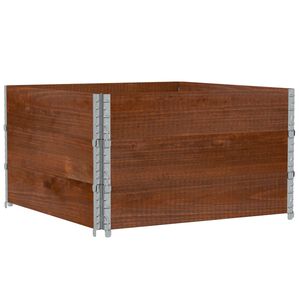 vidaXL Plantekasse brun 100x100 cm heltre furu