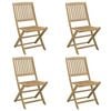 vidaXL Sammenleggbare hagestoler 4 stk 44x50x88 cm heltre akasie