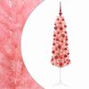 vidaXL Kunstig smalt juletre med julekuler 150 cm 150 LED-lys Varmhvit