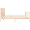 vidaXL Sengeramme med hodegavl 200x200 cm heltre