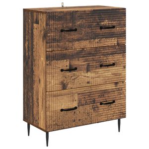 vidaXL Skuffeskap Gammelt tre 66 x 34,5 x 89,5 cm Konstruert tre