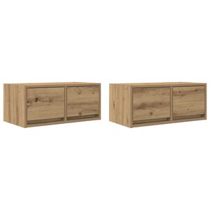 vidaXL TV-benker 2 stk artisan eik 60x31x25,5 cm konstruert tre