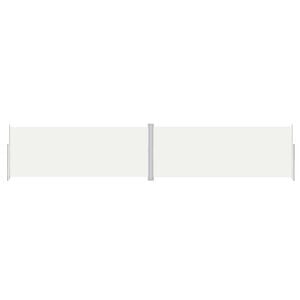 vidaXL Uttrekkbar sidemarkise 200x1000 cm kremhvit