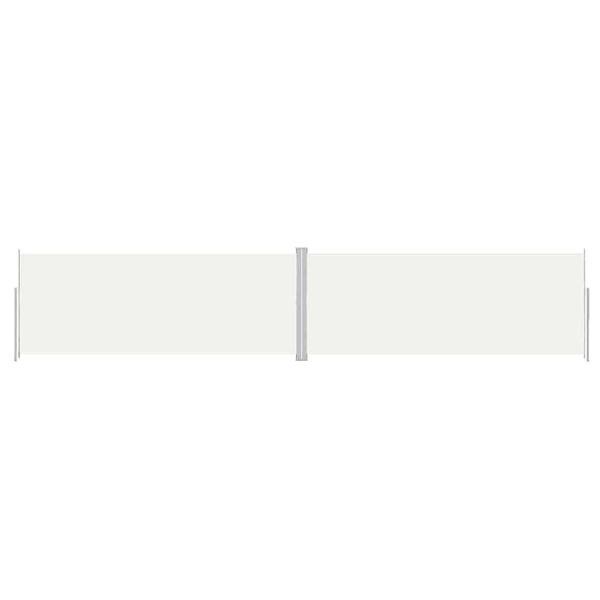 vidaXL Uttrekkbar sidemarkise 200x1000 cm kremhvit