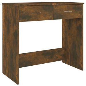 vidaXL Skrivebord r&oslash;kt eik 80x40x75 cm konstruert tre