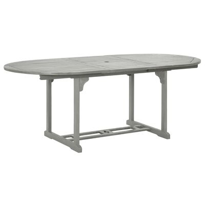 vidaXL Hagebord grå 200x100x75 cm heltre akasie