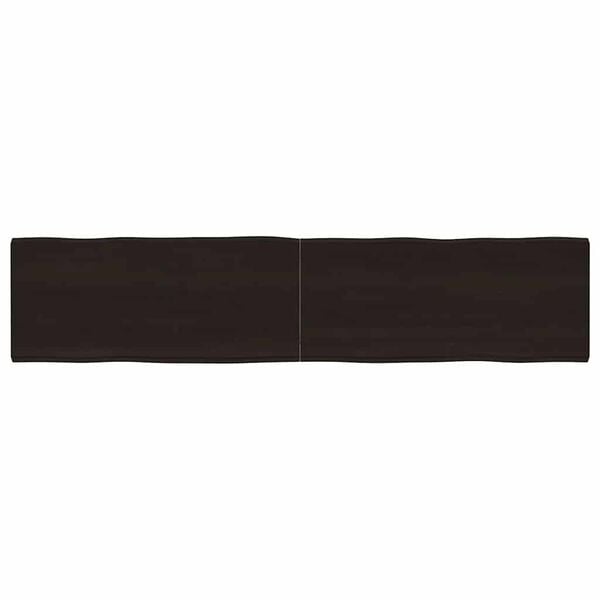 vidaXL Bordplate m&oslash;rkebrun 180x40x(2-4)cm behandlet heltre naturlig
