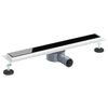 vidaXL Dusjavl&oslash;p Glasslokk med 360&deg; Siphon Svart 60 cm