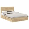 vidaXL Seng med Oppbevaring Sonoma eik 150 x 200 cm Konstruert tre