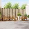 vidaXL Utend&oslash;rs sofa-sett 7 pcs Naturlig Solid akasietre