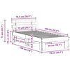 vidaXL Sengestamme med hodegjerde Vokset Brun 75 x 190 cm Massiv furu