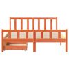 vidaXL Sengeramme uten madrass voksbrun 160x200 cm heltre furu