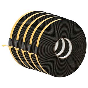 vidaXL Selvklebende skum tape 5 stk. Svart 15mm x 10m CR skum