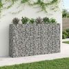 vidaXL Gabion hevet seng 3 pcs s&oslash;lv 250 x 50 x 150 cm Galvanisert St&aring;l