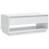 vidaXL Salongbord h&oslash;yglas hvit 102,5x55x44 cm konstruert tre