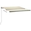 vidaXL Frittst&aring;ende automatisk markise 350x250 cm kremhvit