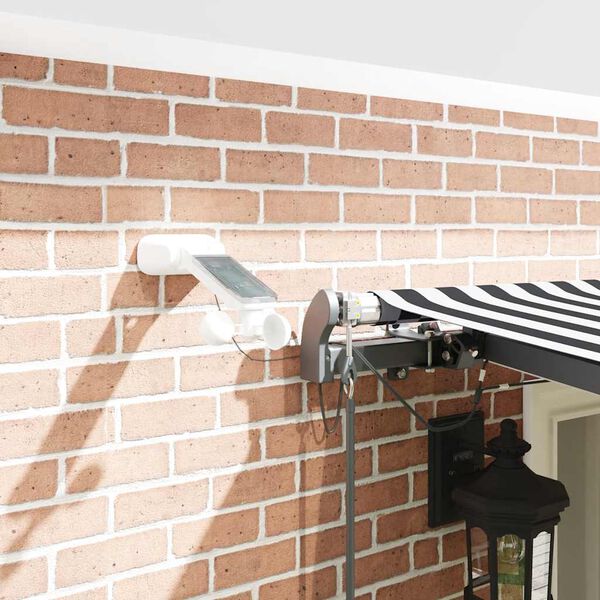 vidaXL Automatisk uttrekkbar markise LED antrasitt og hvit 600x300 cm