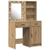 vidaXL Dressingbordsett med LED 2 pcs Artisan Eik Konstruert tre