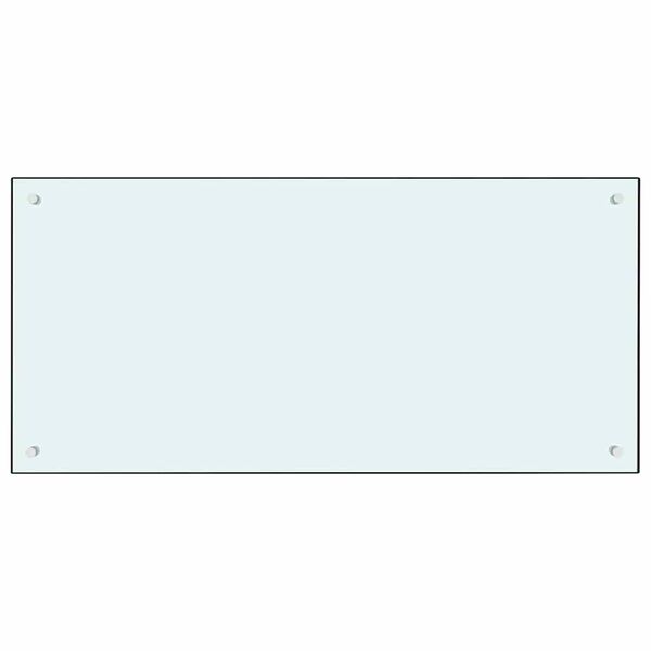 vidaXL Kj&oslash;kkenbakplate 2 pcs Hvit 100 x 50 cm herdet glass