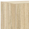 vidaXL Vegghengt TV-benk med LED sonoma eik 100x35x31 cm