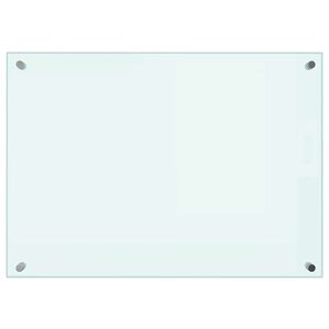 vidaXL Kj&oslash;kkenplate melkefarget 70x50 cm herdet glass