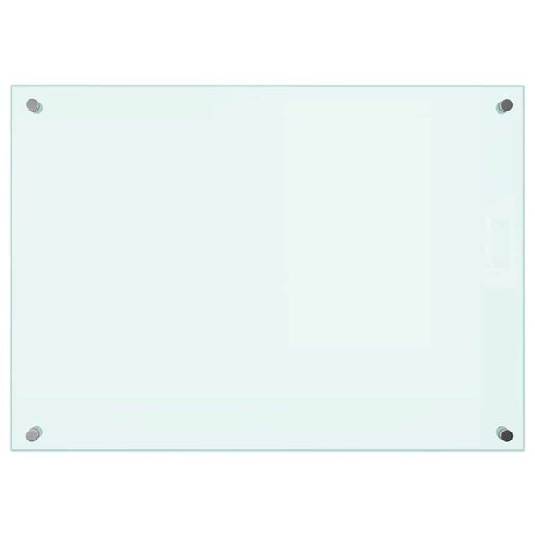 vidaXL Kj&oslash;kkenplate melkefarget 70x50 cm herdet glass