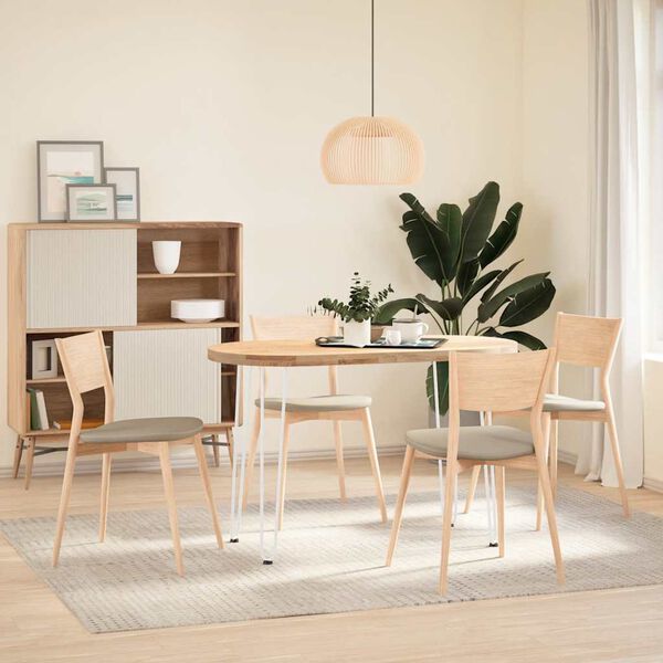 vidaXL h&aring;rn&aring;lsben til konsollbord 4 stk hvit 72 cm massivt st&aring;l