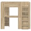 vidaXL Loft seng ramme med skrivebord Sonoma eik 75 x 190 cm