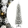 vidaXL Kunstig juletre med 300 LED Hvit 210 cm PVC og Metall og Plast