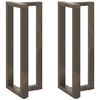 vidaXL Barbordben T-formet 2 stk svart 40x35x(100-101) cm st&aring;l