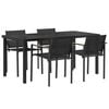 vidaXL Utem&oslash;belsett 5 pcs Svart og Anthracite 160 x 80 x 73 cm