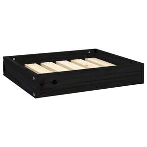 vidaXL Hundeseng svart 51,5x44x9 cm heltre furu