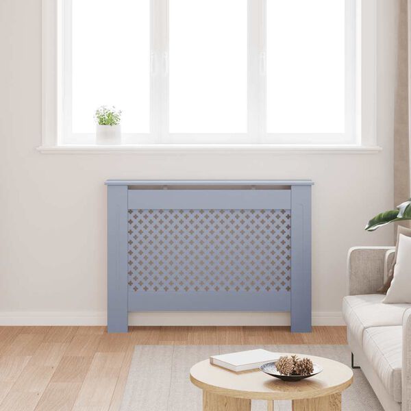 vidaXL Radiatordeksel antrasitt 112x19x81,5 cm MDF