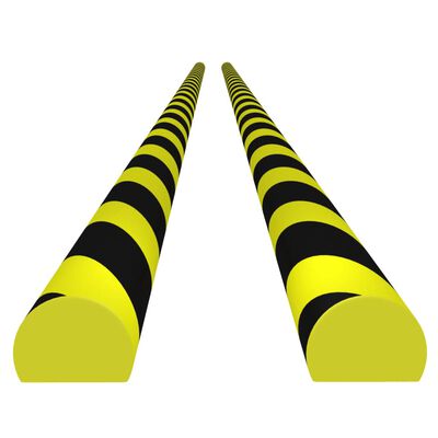 vidaXL Hjørnebeskyttere 2 stk gul og svart 4x3x100 cm PU