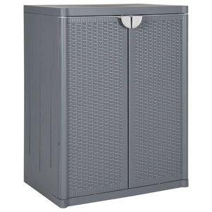 vidaXL Oppbevaringsskap for hage 65x45x88 cm PP rotting gr&aring;