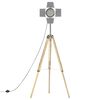 vidaXL Gulvlampe med stativ heltre mango 140 cm